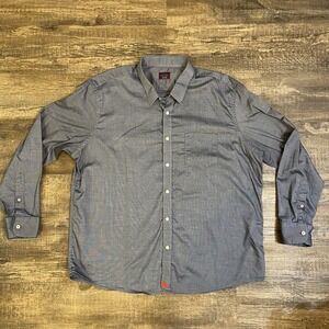 UNTUCKit Shirt Men's Mens XXXL 3XL‎ 3X Blue 100% Cotton Button Long sleeve Plaid